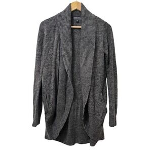 Barefoot Dreams Bamboo Cozy Chic Lite Fleece Cardigan Size XS/S Gray Lounge